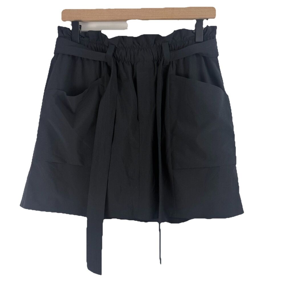 Athleta Black Belted Skyline Skort Paperbag Waistband